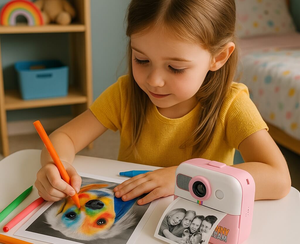 funn cam mini pink dievca kresli